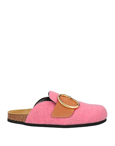 JW ANDERSON Mules and clogs Pink Textile fibres, Leather