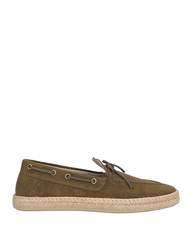 GEOX Espadrilles Military green Leather