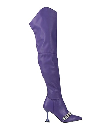 GAëLLE Paris Boots Purple Textile fibers