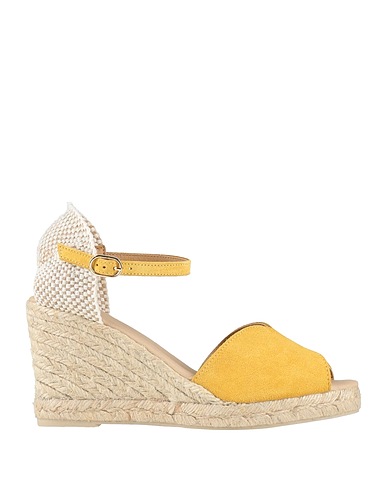 GEOX Espadrilles Yellow Leather, Textile fibres