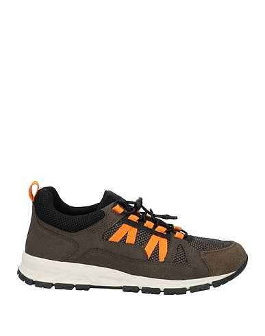 GEOX Sneakers Verde militar Cuero, Fibras textiles