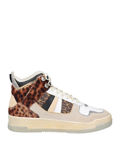 SERAFINI Sneakers White Leather, Textile fibers