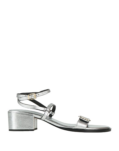 MAJE Sandals Silver Leather