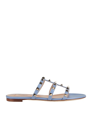 VALENTINO GARAVANI Sandals Light blue Leather