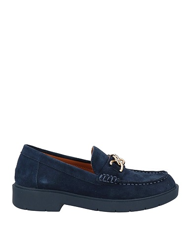 GEOX Loafers Navy blue Leather