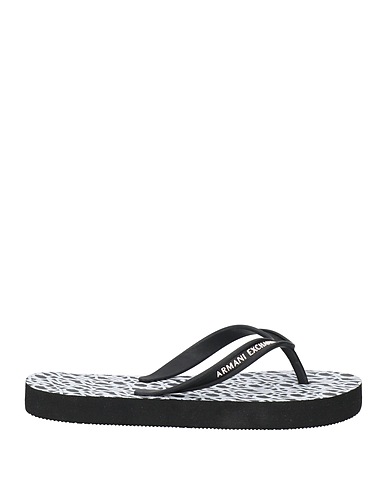 ARMANI EXCHANGE Flip flops Black 100% Rubber