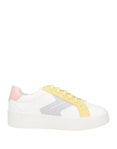 GEOX Sneakers Avorio Pelle, Fibre tessili