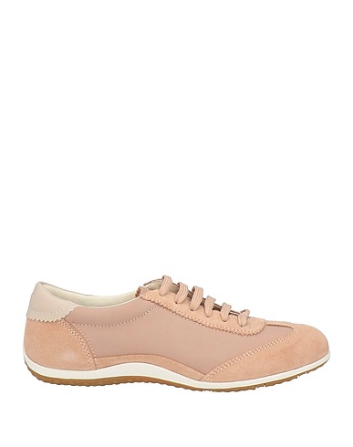 GEOX Sneakers Light brown Leather, Textile fibres