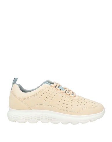 GEOX Sneakers Beige Leather, Textile fibers