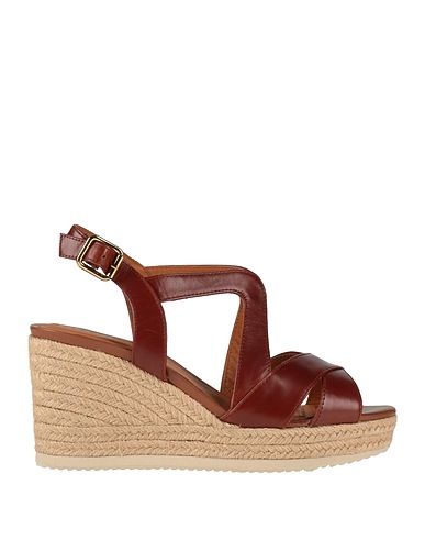GEOX Espadrilles Chocolate brown Leather