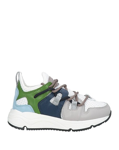TOD'S Sneakers White Leather, Textile fibres