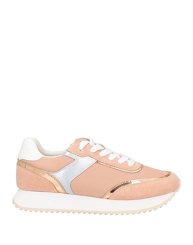 GEOX Sneakers Light brown Leather, Textile fibres