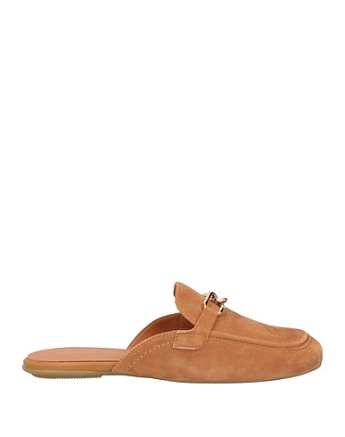 GEOX Mules and clogs Camel Leather