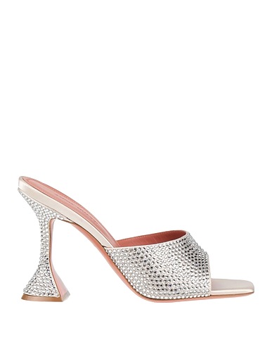 AMINA MUADDI FOOTWEAR Light grey Textile fibres