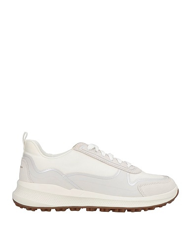 GEOX Sneakers Λευκό Δέρμα, Ίνες υφασμάτων