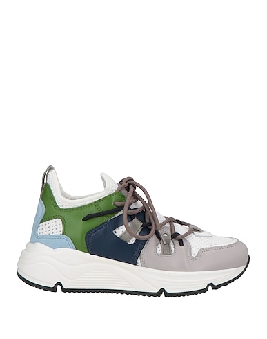 TOD'S Sneakers Grigio Pelle, Fibre tessili