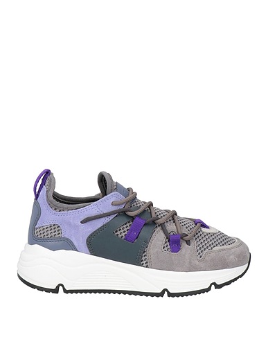 TOD'S Sneakers Grau Leder, Gewebefasern