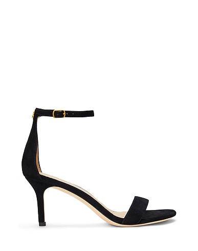 LAUREN RALPH LAUREN Sandali ALLIE MID-HEEL SUEDE SANDAL
 Nero 100% Pelle di pecora