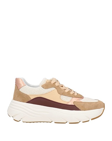 GEOX Sneakers Khaki Leather, Textile fibers
