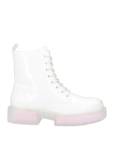 ARMANI EXCHANGE Ankle boot White Textile fibers