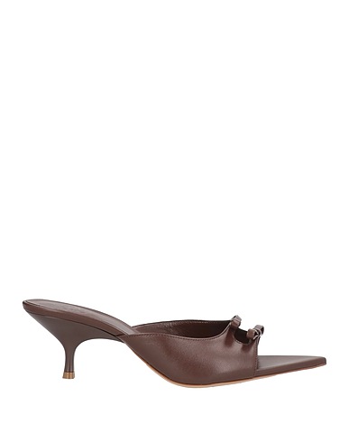 GIA BORGHINI Sandals Dark brown Leather
