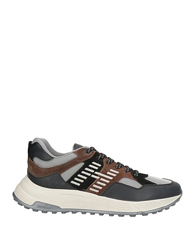 HOGAN Sneakers Μαύρο Δέρμα, Ίνες υφασμάτων