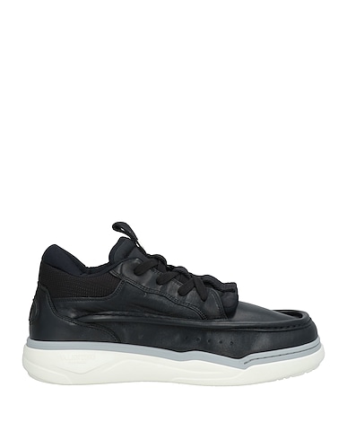 VALENTINO GARAVANI Sneakers Black Leather, Textile fibers