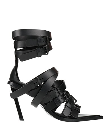 ANN DEMEULEMEESTER Sandals Black Leather