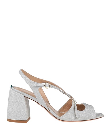 A.BOCCA Sandals Silver Textile fibers