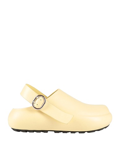JIL SANDER Mules and clogs Pastel yellow Leather