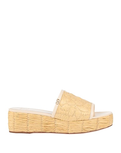 VALENTINO GARAVANI FOOTWEAR Beige Natural raffia