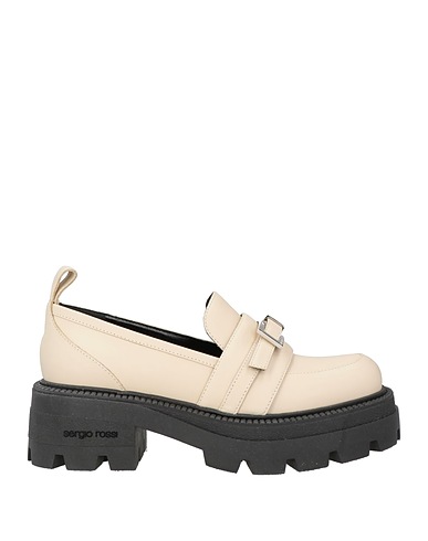 SERGIO ROSSI Loafers Ivory Calfskin