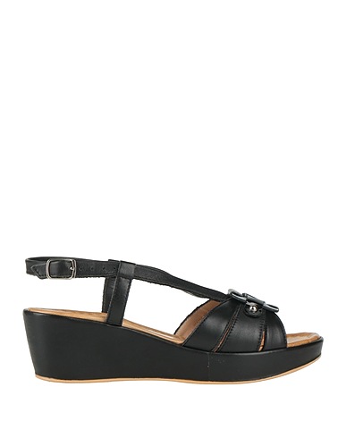 DONNA SOFT Sandals Black Leather