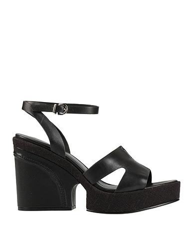 JEANNOT Sandals Black Leather