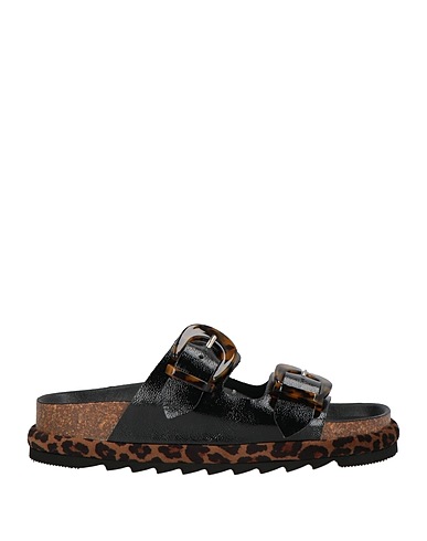 A CHOICE OF FREEDOM Sandals Black Leather