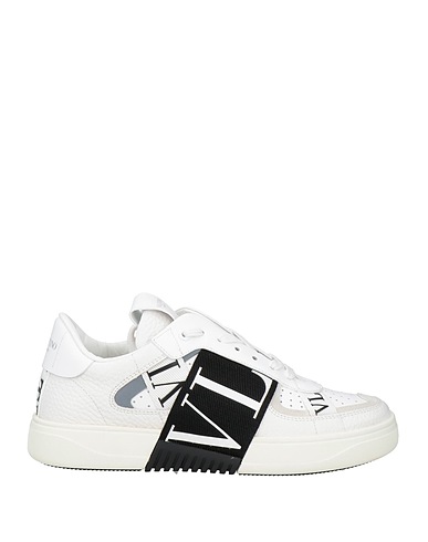 VALENTINO GARAVANI Sneakers Weiß Leder, Gewebefasern