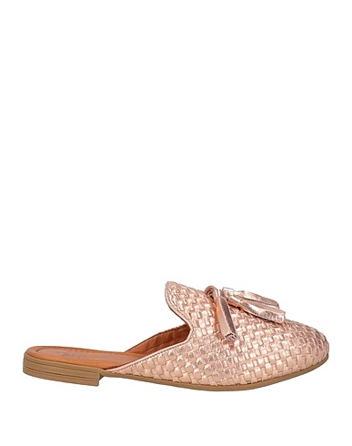 ROCCOBAROCCO Mule e zoccoli Oro rosa Fibre tessili
