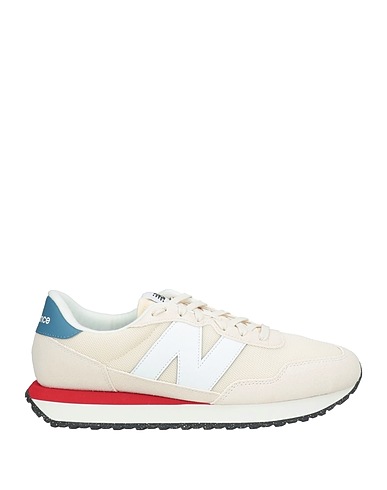 NEW BALANCE Sneakers Cream Leather, Textile fibers