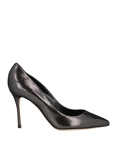 SERGIO ROSSI Court Charcoal Leather