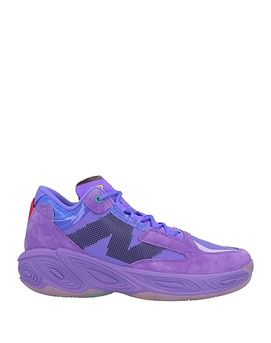 NEW BALANCE Sneakers Violett Leder, Gewebefasern