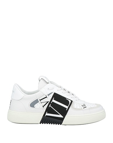 VALENTINO GARAVANI Sneakers White Leather, Textile fibres