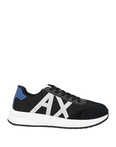 ARMANI EXCHANGE Sneakers Black 100% Polyester, Polyurethane, Cow leather