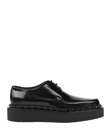 VALENTINO GARAVANI Laced shoes Black Leather