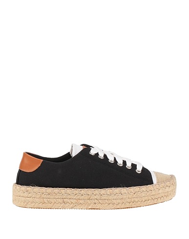 JW ANDERSON Espadrilles Black Leather, Textile fibers