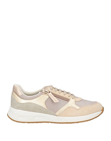 GEOX Sneakers Beige Leather, Textile fibres