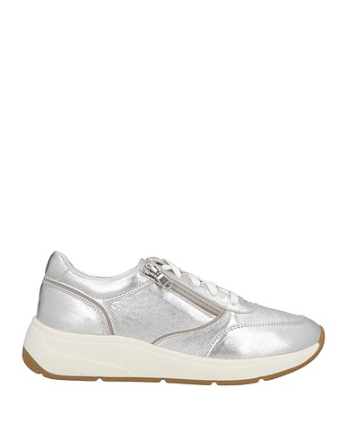 GEOX Sneakers Argento Pelle, Altre Fibre
