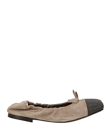 BRUNELLO CUCINELLI Ballet flats Taupe 100% Leather