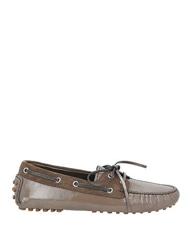 BRUNELLO CUCINELLI Mocassino Khaki 100% Pelle