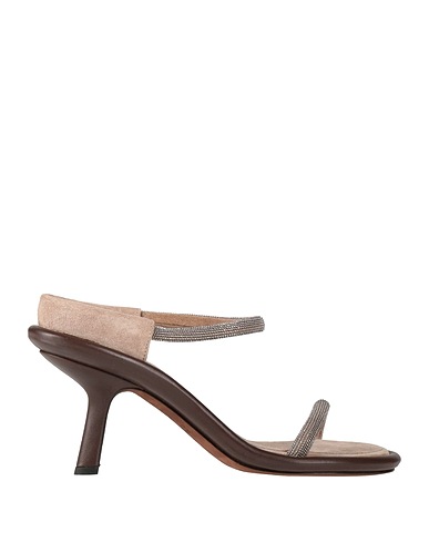BRUNELLO CUCINELLI Sandals Taupe 100% Leather