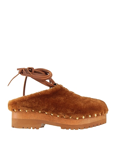 JEJIA Mules and clogs Camel Leather